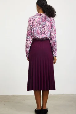 Floral Print Waist Self Tie Top