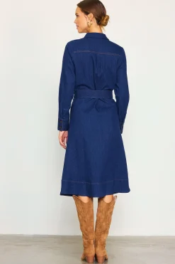 Long Sleeve Denim Shirt Dress