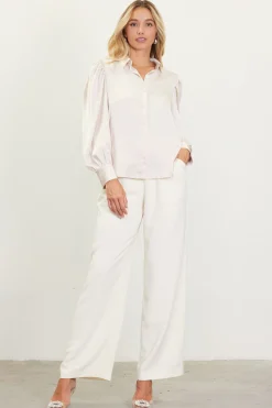 Recycled Button-Up Blouse