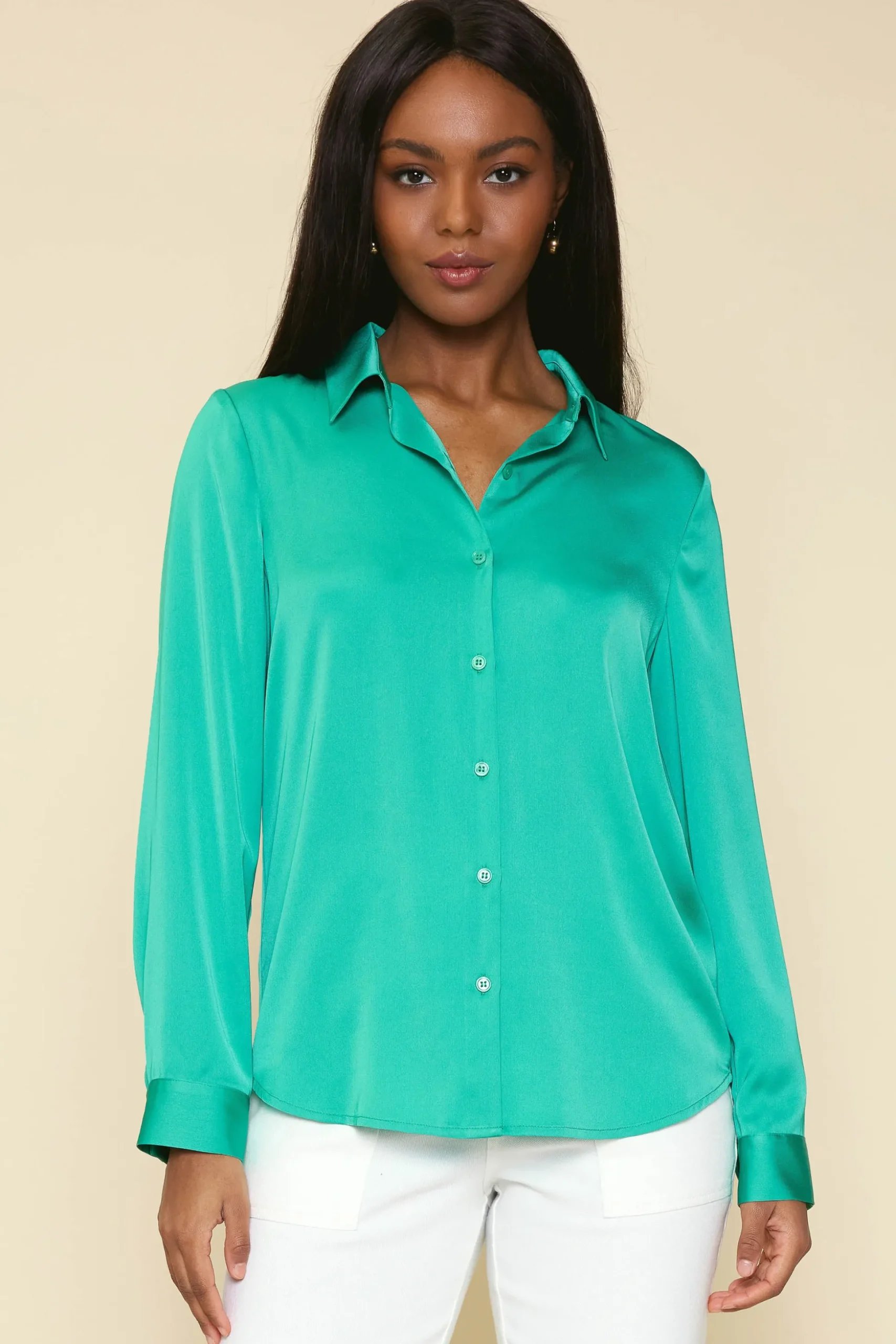 Recycled Classic Button Down Top