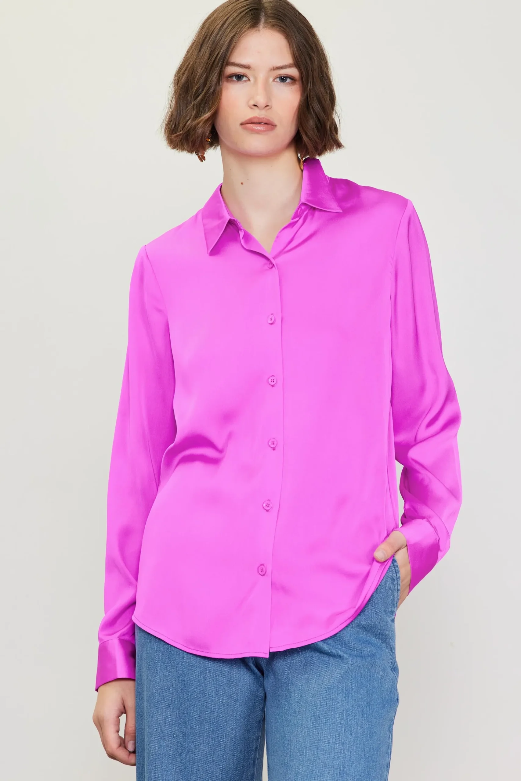 Recycled Classic Button Down Top