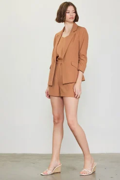 Recycled Shirred Sleeve Blazer
