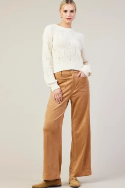 Rhomboid Pattern Crew Neck Sweater