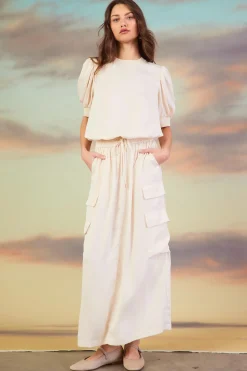 Utility Cargo Pocket Midi Skirt